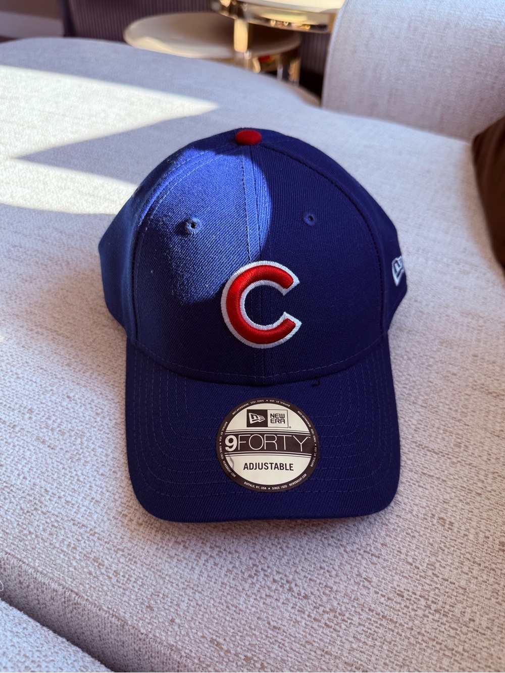 New Era Navy Baseball Cap with Red and White C Logo